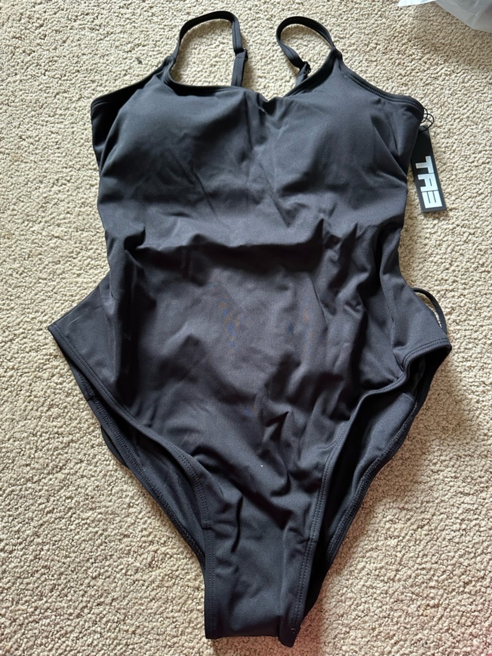 NWT TA3 Lacey one piece swimsuit black large short - Picture 4 of 7